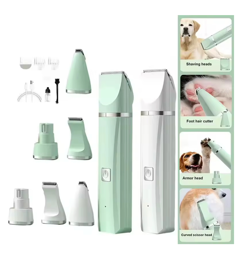 Professional 4-In-1 Electric Pet Grooming Tool Set Dog Hair Clippers USB Rechargeable Pets Haircut Trimmer Shaver Cats Supplies