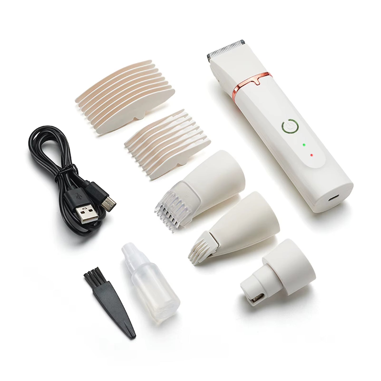 Professional 4-In-1 Electric Pet Grooming Tool Set Dog Hair Clippers USB Rechargeable Pets Haircut Trimmer Shaver Cats Supplies