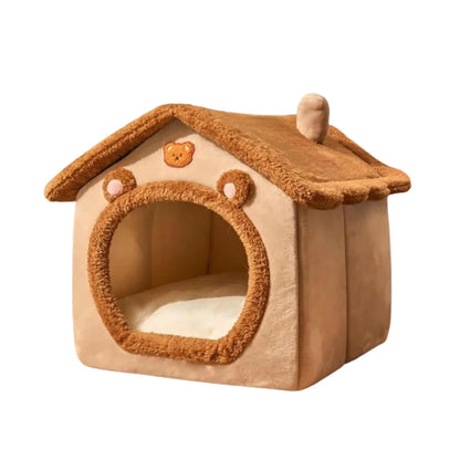 Folding Houses Removable Washable Cat House Puppy Cave Sofa Four Seasons General Can Pet Supplies for Small Medium Pet