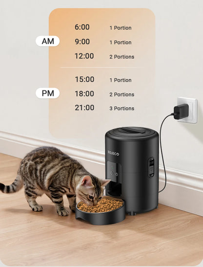 ROJECO Automatic Pet Feeder 2L Smart Cat Food Kibble Dispenser Wi-Fi App Remote Control Auto Dog Feeder For Cat Pet Accessories