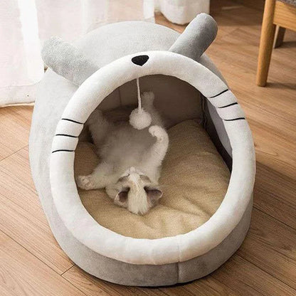 Cat Bed Cartoon Pet Bed Foldable Removable Washable Pet Sleeping Bed for Small Dog Mat Bag Cave Cats Bed