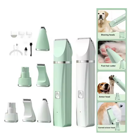 Professional 4-In-1 Electric Pet Grooming Tool Set Dog Hair Clippers USB Rechargeable Pets Haircut Trimmer Shaver Cats Supplies