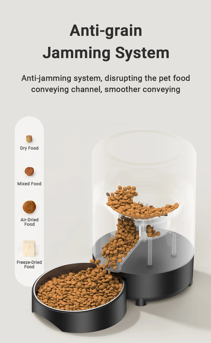 ROJECO Automatic Pet Feeder 2L Smart Cat Food Kibble Dispenser Wi-Fi App Remote Control Auto Dog Feeder For Cat Pet Accessories